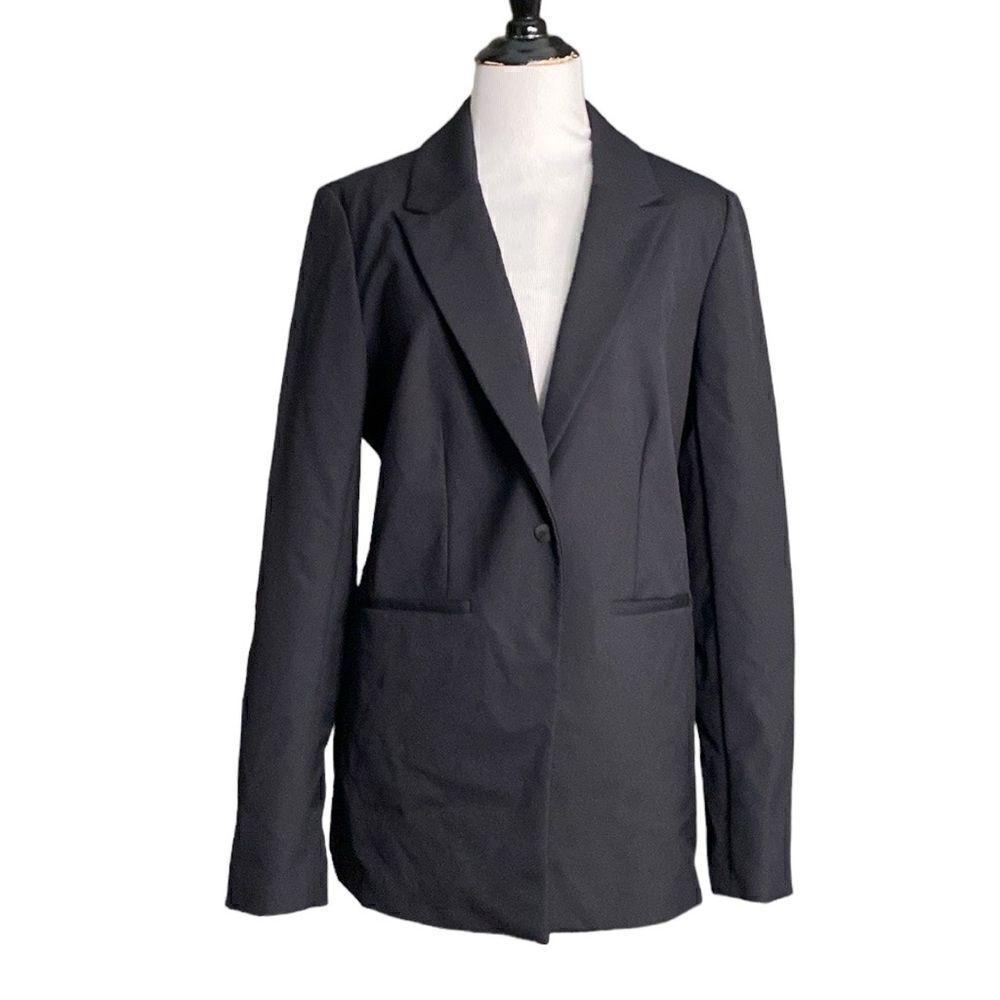 Halogen Black Blazer Jacketsingle Button - image 1
